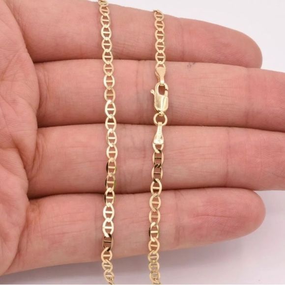 10K Solid Gold Mariner Gucci Link Chain 3.2MM 22”